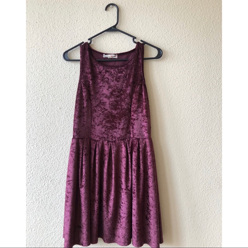 Velvet A-line dress